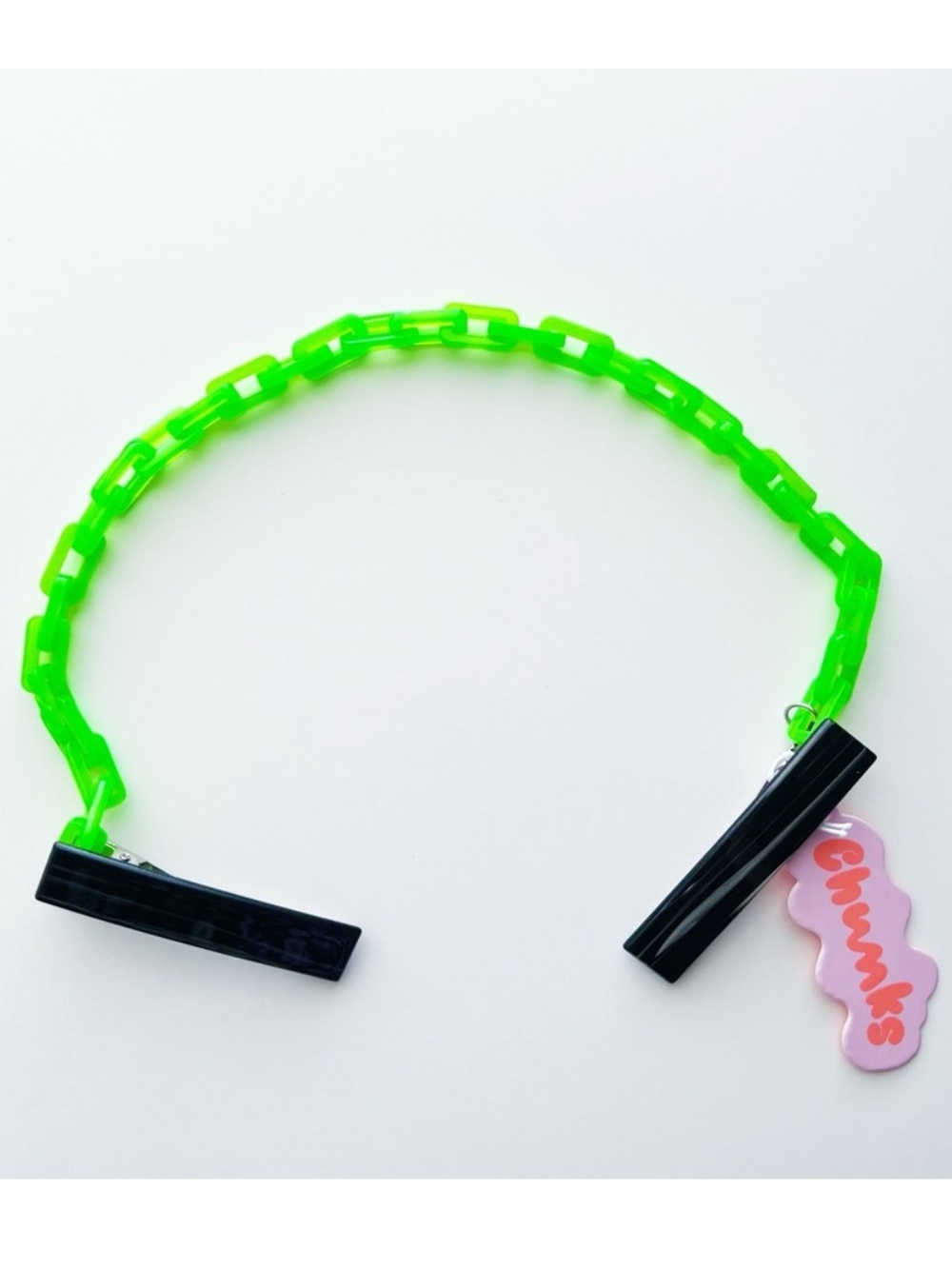 NWT Chunks Jumper Clips - neon Green & black clips